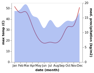 temperature and rainfall during the year in Tintinara