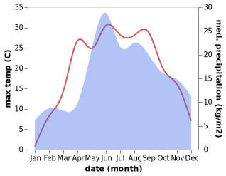 temperature and rainfall during the year in Stalovichy