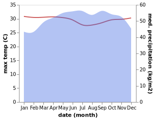 temperature and rainfall during the year in Limbe