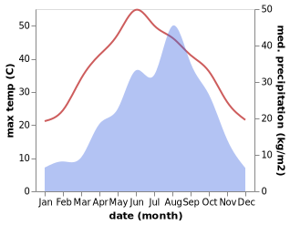 temperature and rainfall during the year in Xinyi