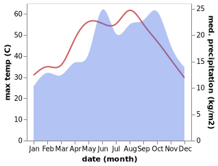 temperature and rainfall during the year in Shibin al Qanatir