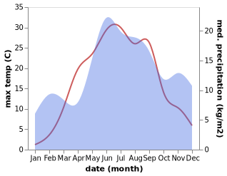 temperature and rainfall during the year in Värska