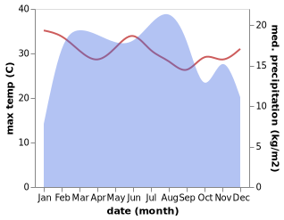 temperature and rainfall during the year in Maych'ew