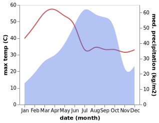 temperature and rainfall during the year in Parlakimidi