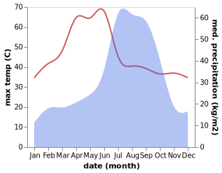 temperature and rainfall during the year in Singrauli