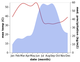 temperature and rainfall during the year in Surgana