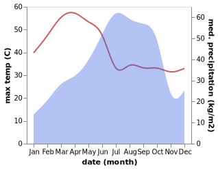 temperature and rainfall during the year in Gunupur