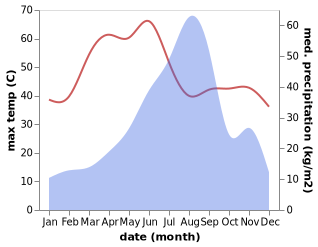 temperature and rainfall during the year in Rani