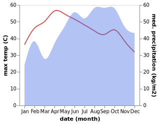 temperature and rainfall during the year in Adirampattinam