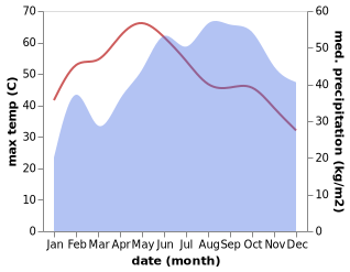 temperature and rainfall during the year in Chinna Salem