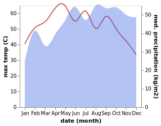 temperature and rainfall during the year in Ettaiyapuram