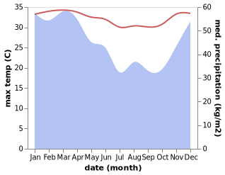 temperature and rainfall during the year in Bringinanom