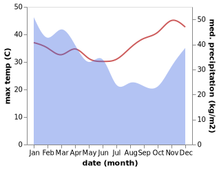 temperature and rainfall during the year in Basan