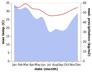 temperature and rainfall during the year in Dulolong