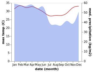 temperature and rainfall during the year in Wanci