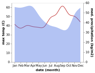 temperature and rainfall during the year in Pamanukan