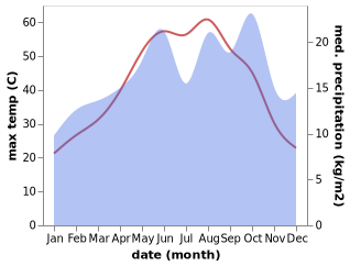 temperature and rainfall during the year in Rawah