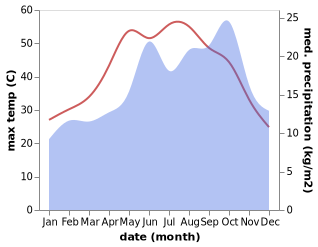 temperature and rainfall during the year in Revivim