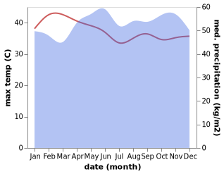 temperature and rainfall during the year in Bedong