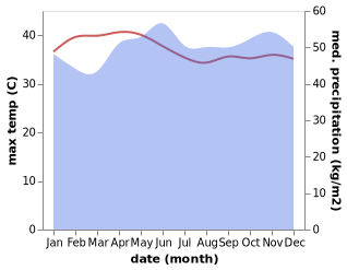 temperature and rainfall during the year in Jerantut