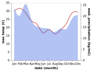 temperature and rainfall during the year in Ngatea