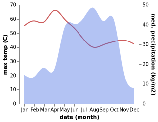 temperature and rainfall during the year in Bungudu