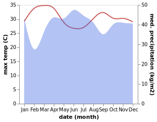 temperature and rainfall during the year in Batutitik