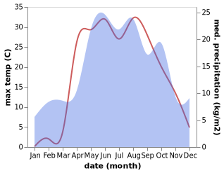 temperature and rainfall during the year in Bol'shoy Khomutets