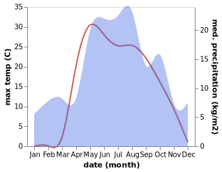 temperature and rainfall during the year in Morki