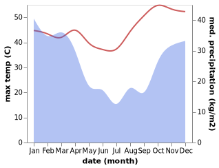 temperature and rainfall during the year in Mutale