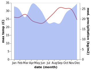 temperature and rainfall during the year in Bashanet