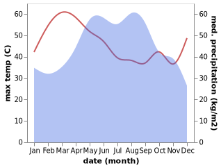 temperature and rainfall during the year in Chatturat