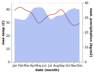 temperature and rainfall during the year in Bukomansimbi