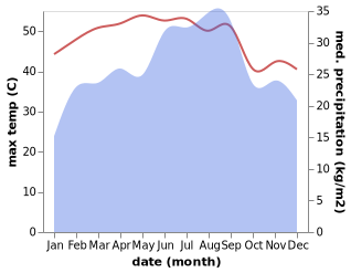 temperature and rainfall during the year in Dhalie