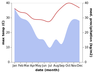 temperature and rainfall during the year in Chimanimani